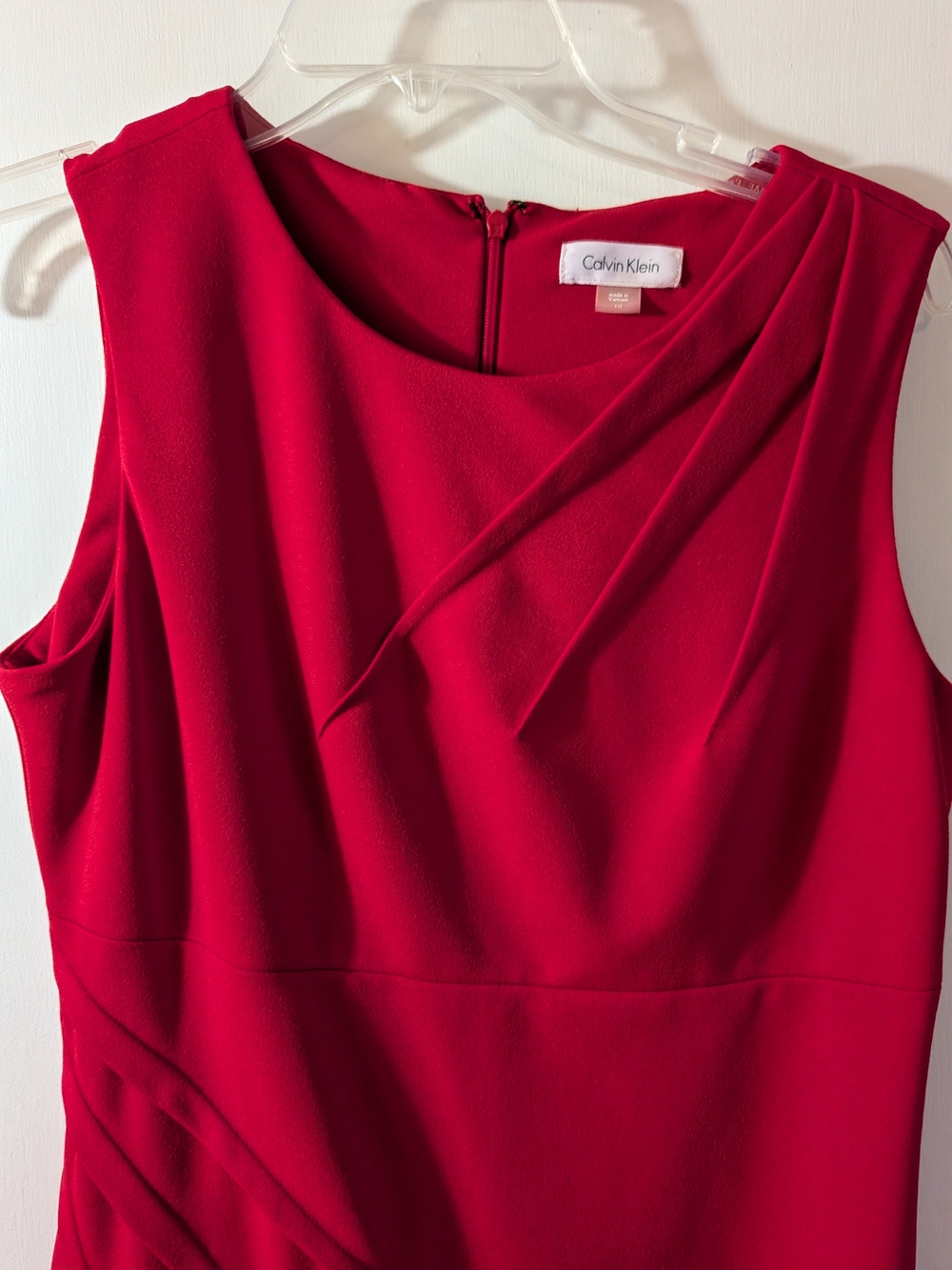Calvin Klein Women's Red Sheath Dress - Picture 3 of 15